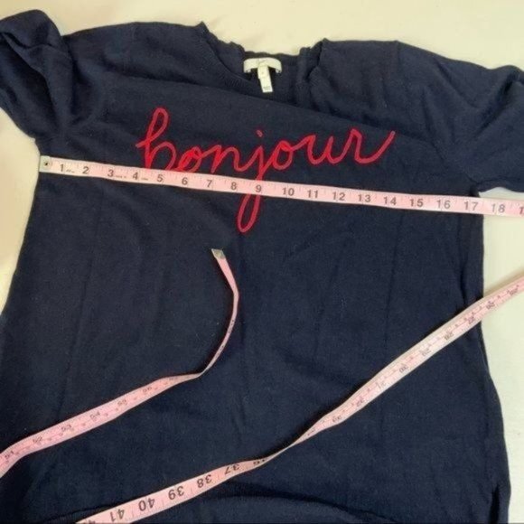 JOIE BONJOUR AU REVOIR WOOL EMBROIDERED SWEATER S - Picture 9 of 10